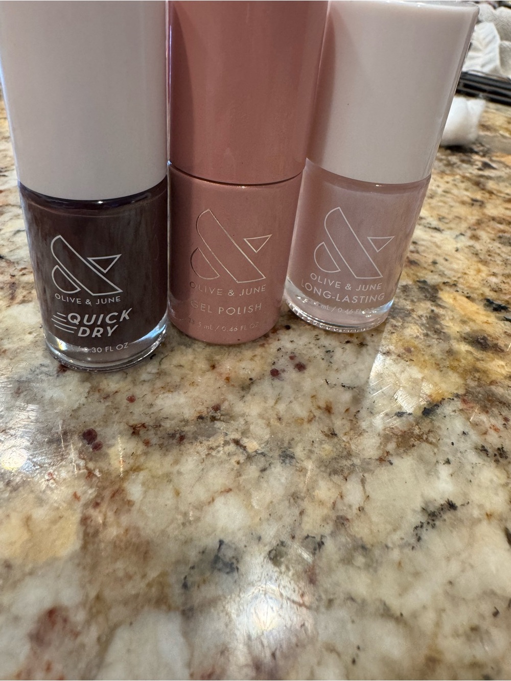 Olive & June Trio Nail Polish - Mauve, Dusty Pink, Blush